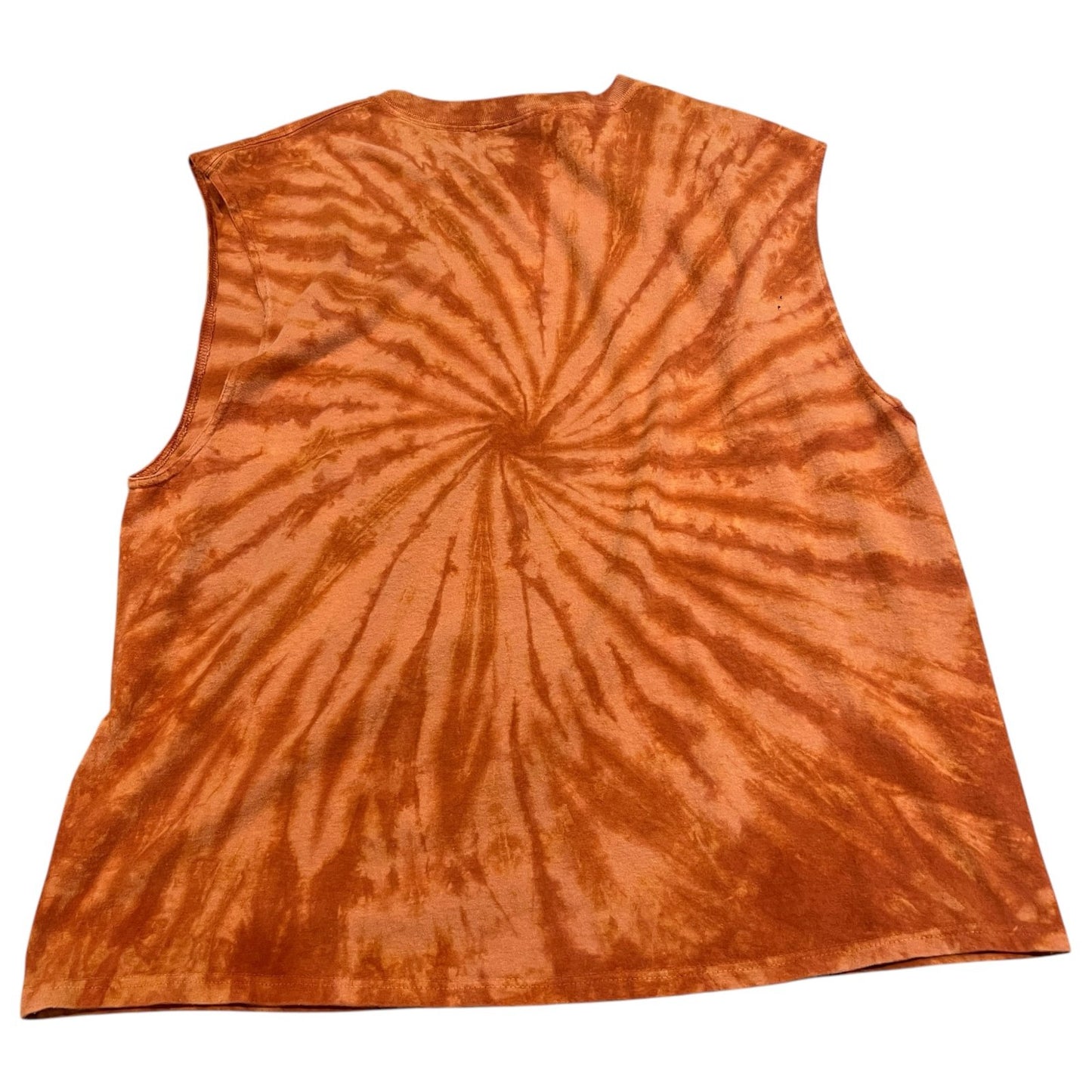 Vintage Harley Davidson Tie Dye Sleeveless Tank Top Shirt Mens XL Eagle Orange