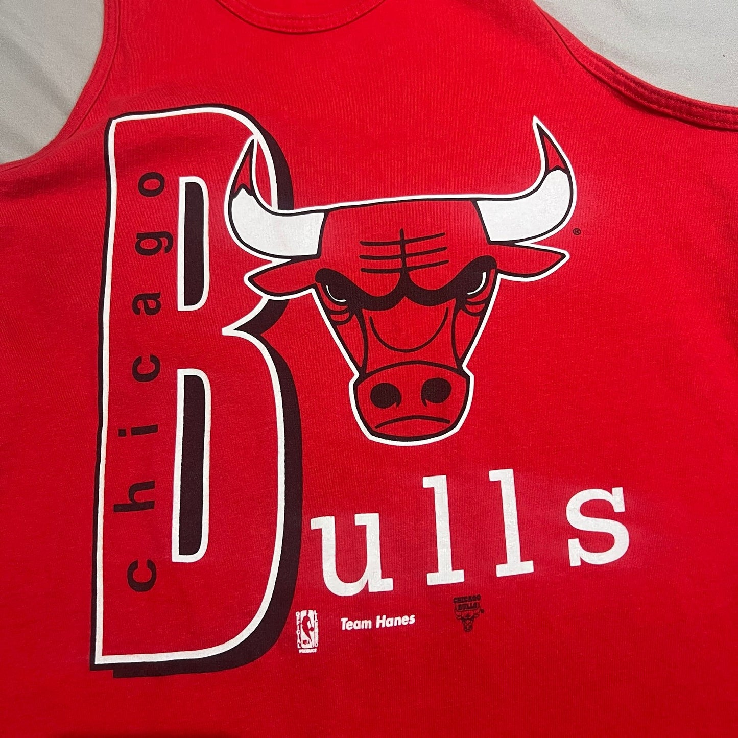 Vintage 90's Chicago Bulls Sleeveless Tank Top Shirt Mens Medium Red NBA