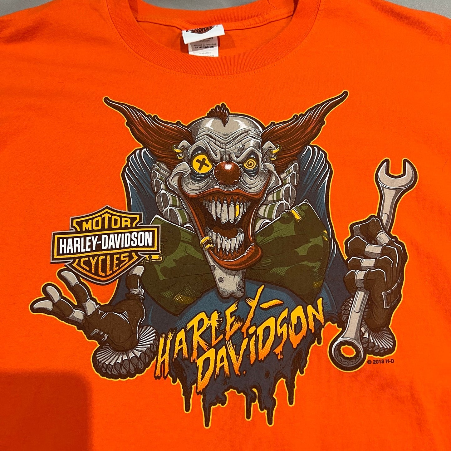 Harley Davidson Shirt Mens 2XL XXL Over 30 Years Mississippi Coast Orange Biloxi