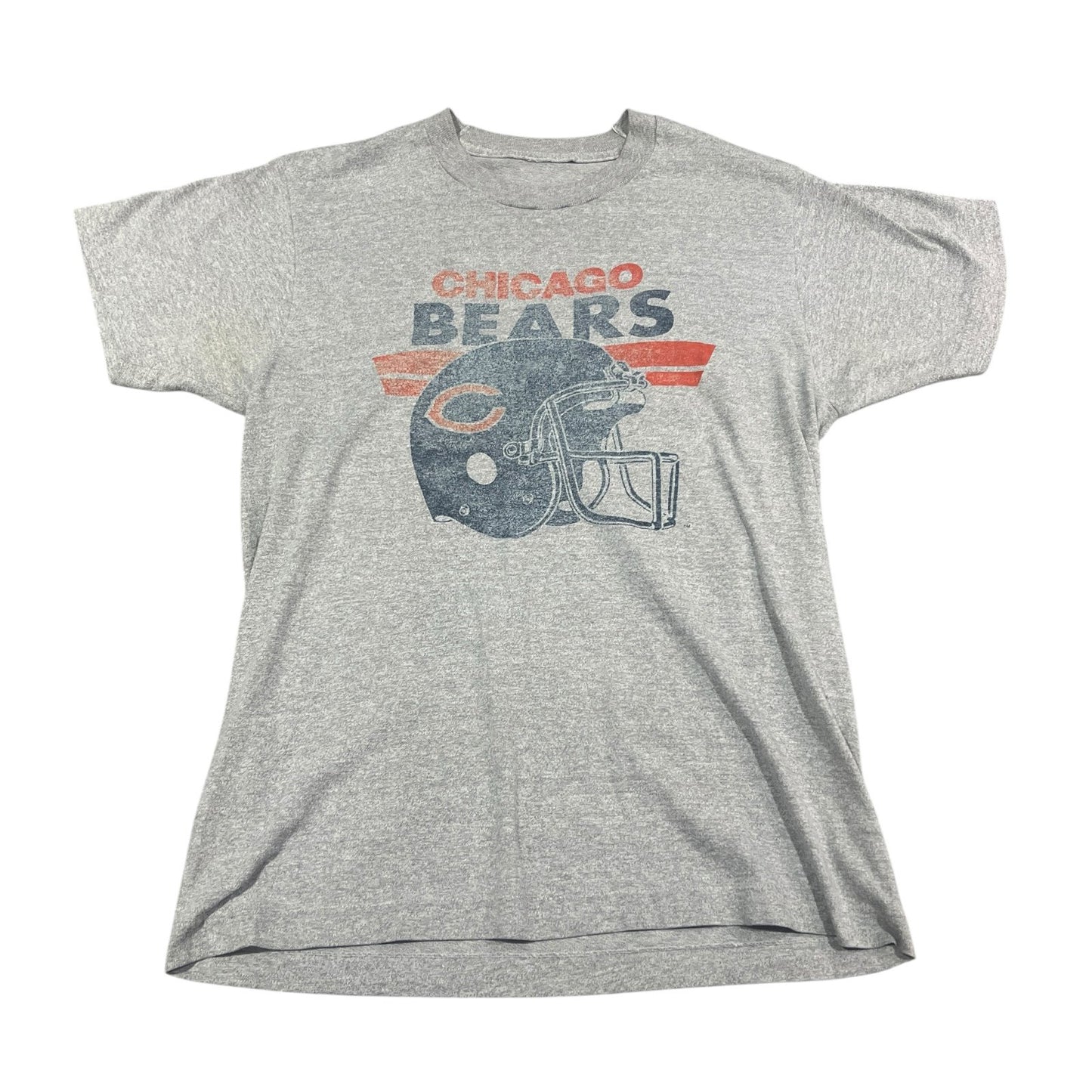 Chicago Bears Helmet Graphic Shirt Womens XS Short Sleeve Gray NFL Football