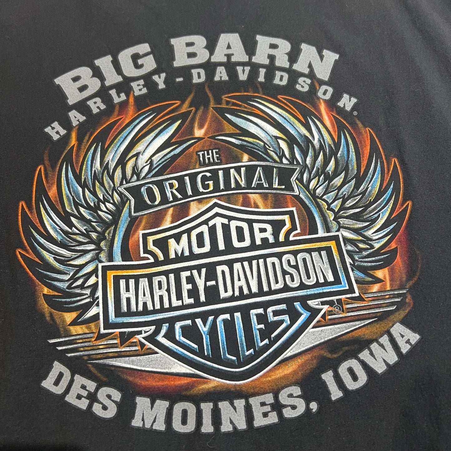 Harley Davidson Des Moines Big Barn Shirt Mens 2XL XXL Sleeveless Tank Top Black
