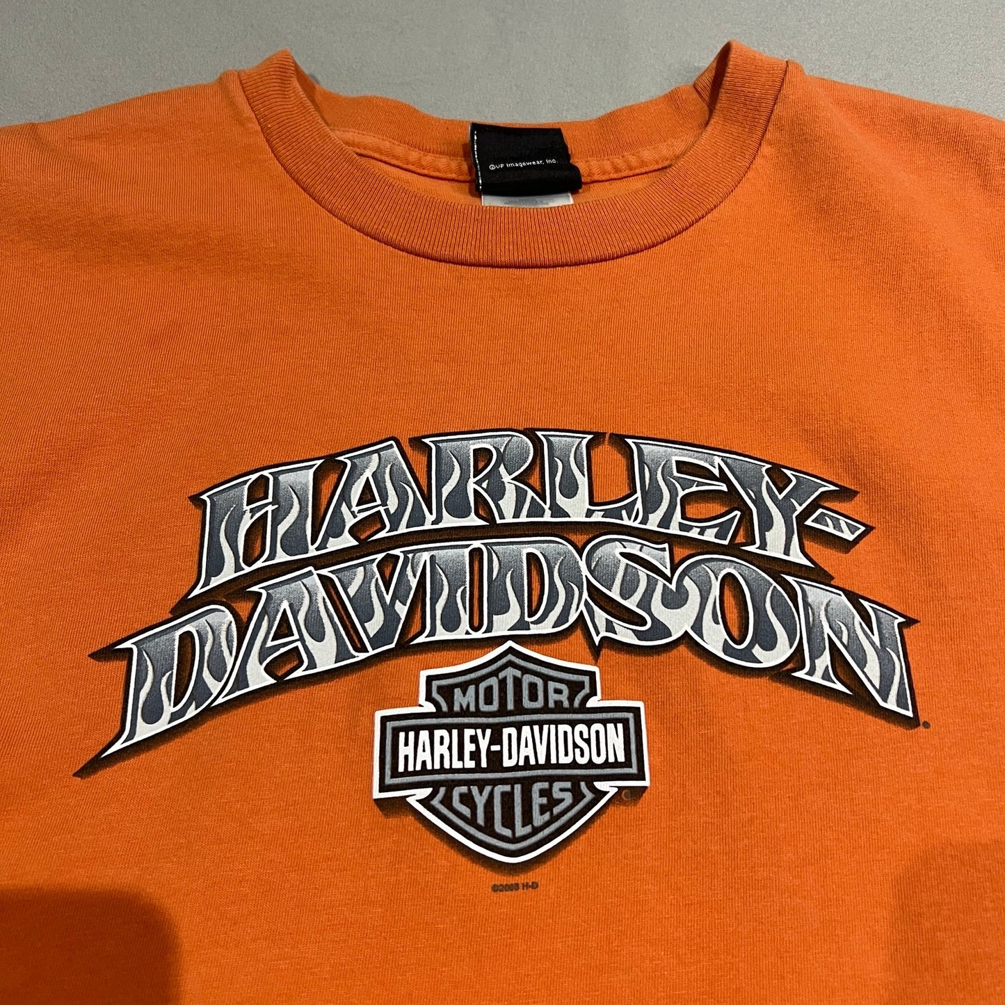Harley Davidson Sleeveless Tank Top Shirt Mens XL Graceland Memphis Orange
