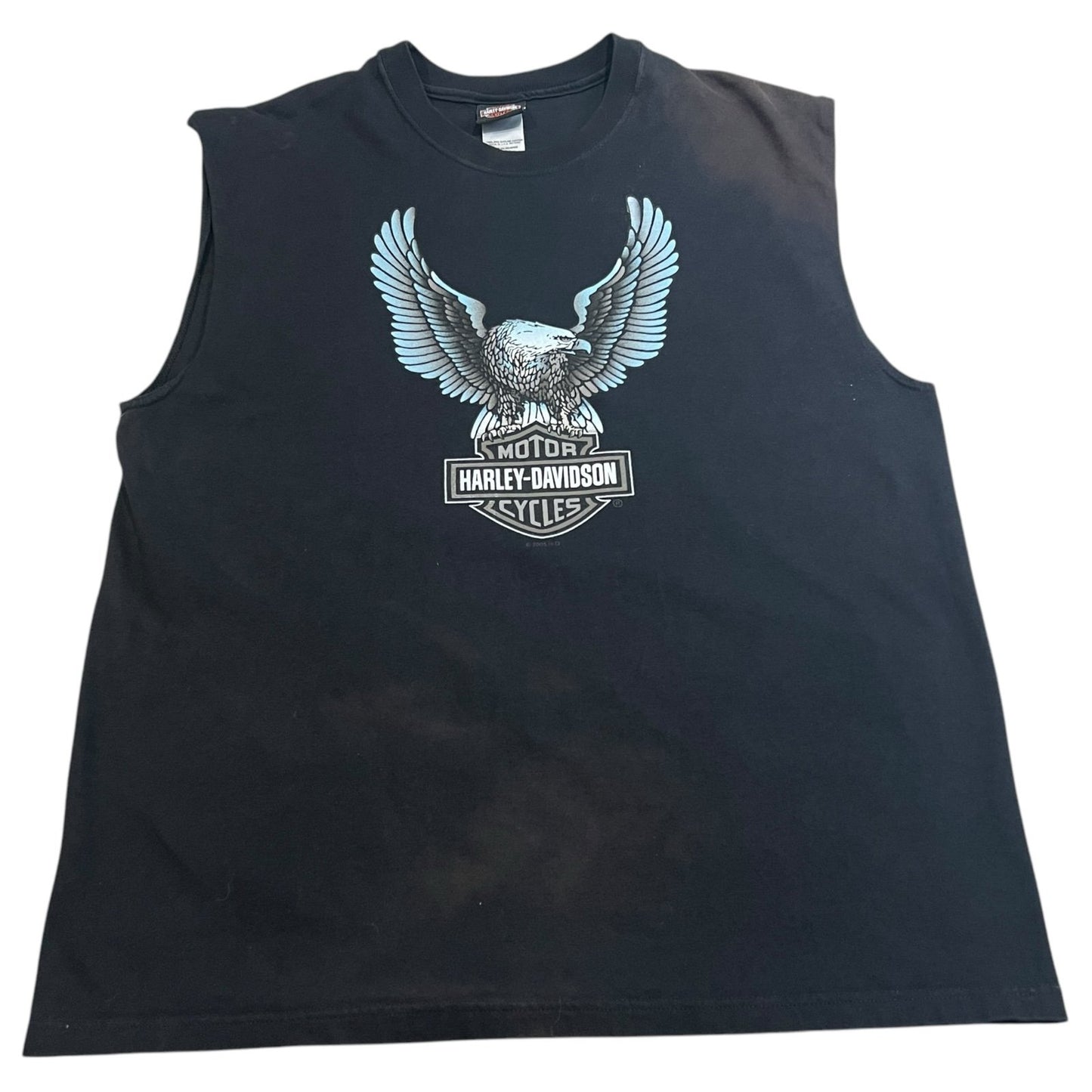 Harley Davidson Palatine Eagle Sleeveless Tank Top Mens XL Black Suburban