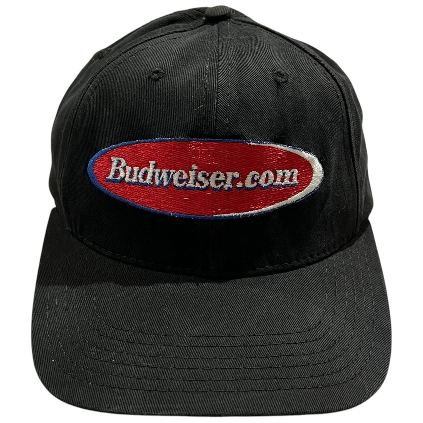 Vintage Budweiser.com Beer Hat Adjustable Black Red Logo Cap