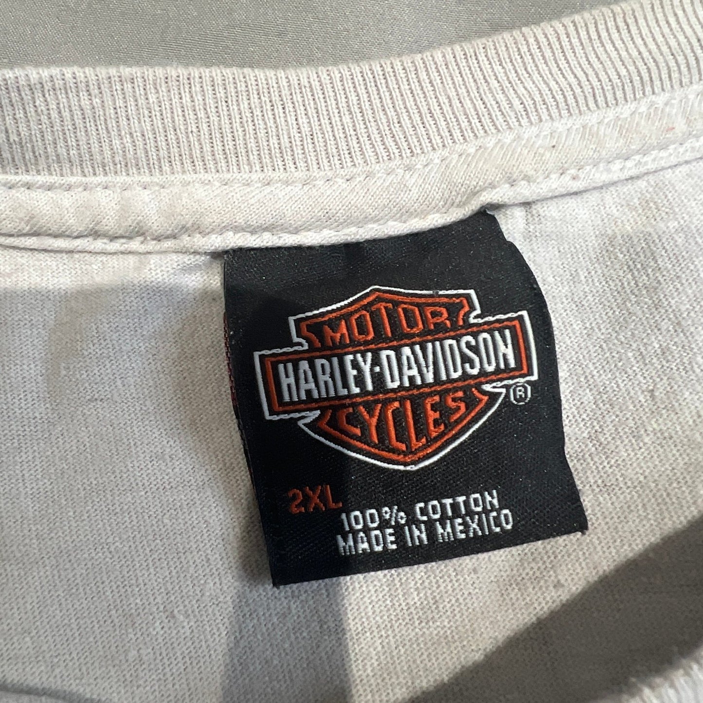 Harley Davidson Denver Mile High Shirt Mens 2XL XXL White Short Sleeve Pin Up