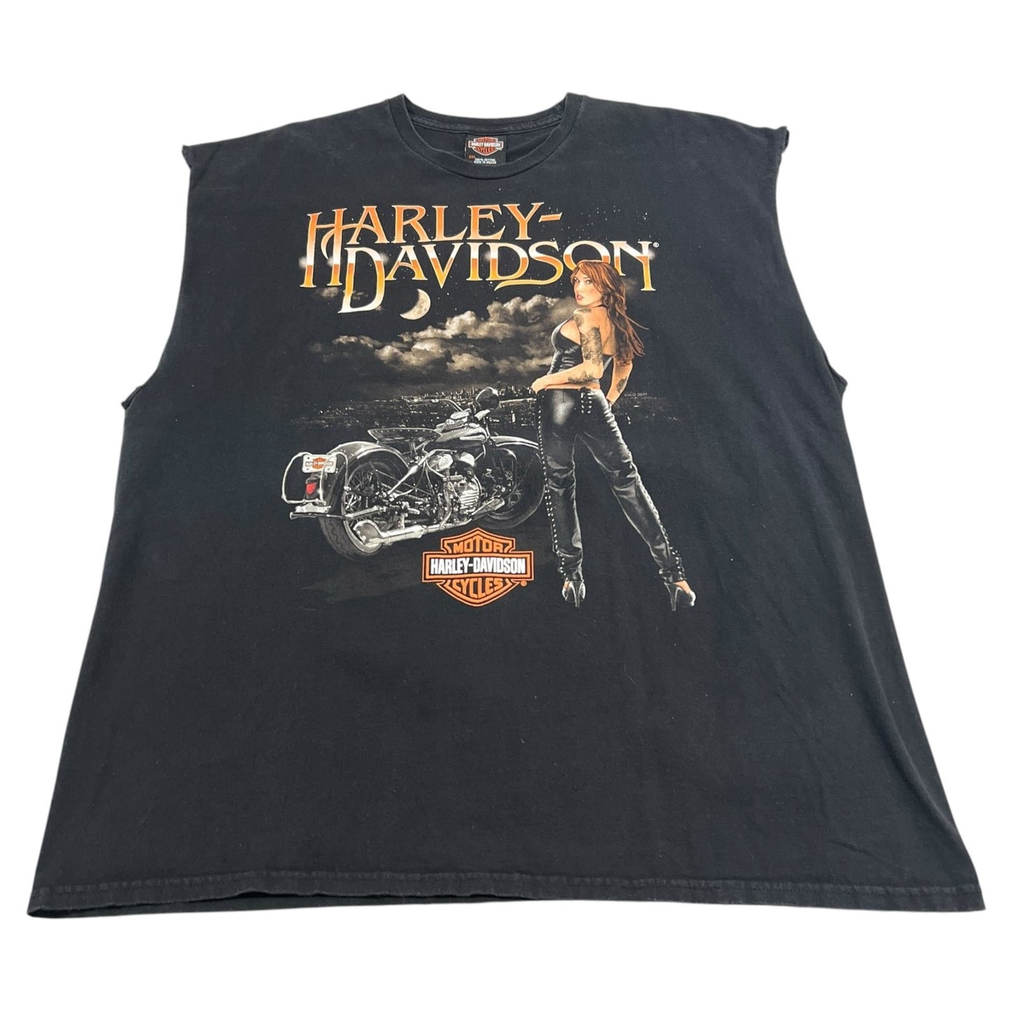 Harley Davidson Sleeveless Cut Off Tank Top Shirt Mens 2XL XXL St. Louis Gateway