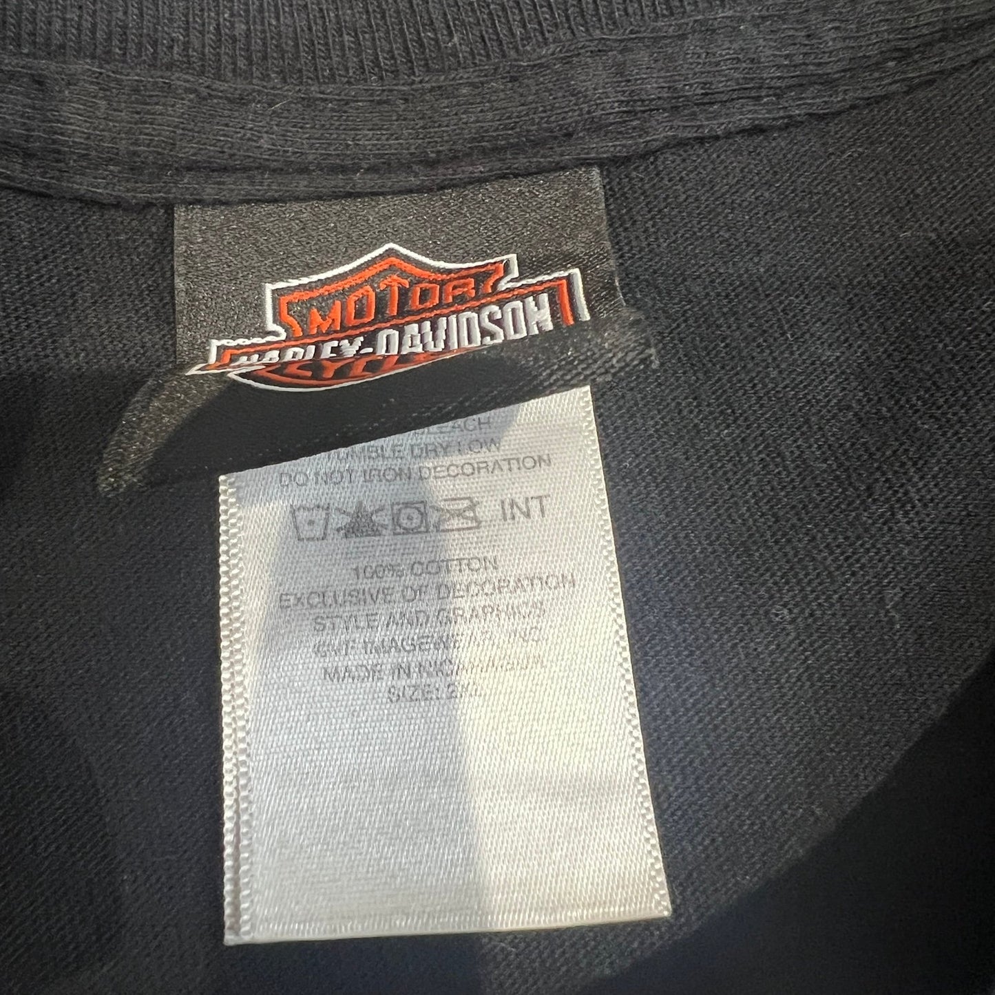 Harley Davidson Clown Shirt Mens 2XL XXL Zips Mackinaw City Cotton Black