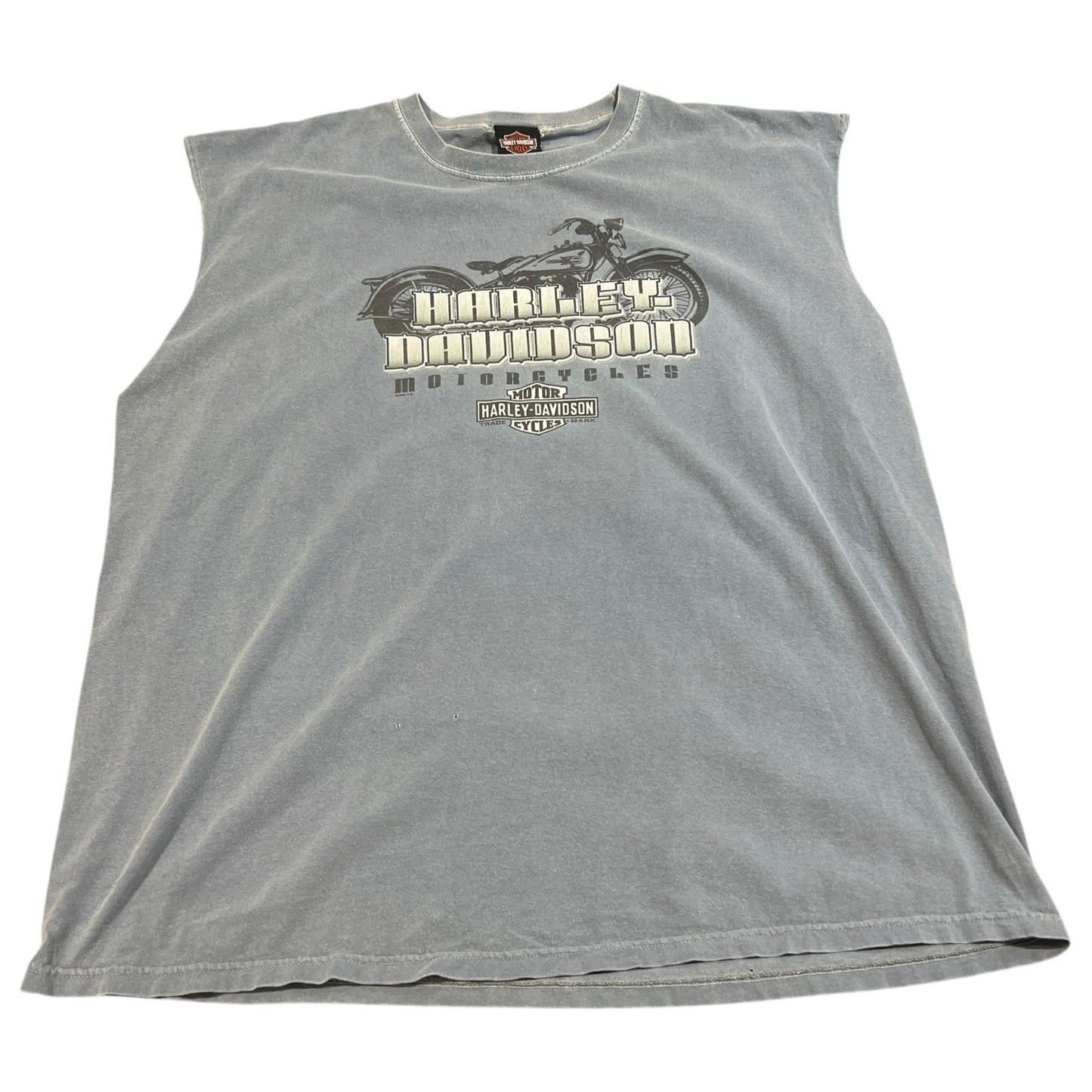 Harley Davidson Sleeveless Tank Top Shirt Mens 2XL XXL Grand Junction Blue