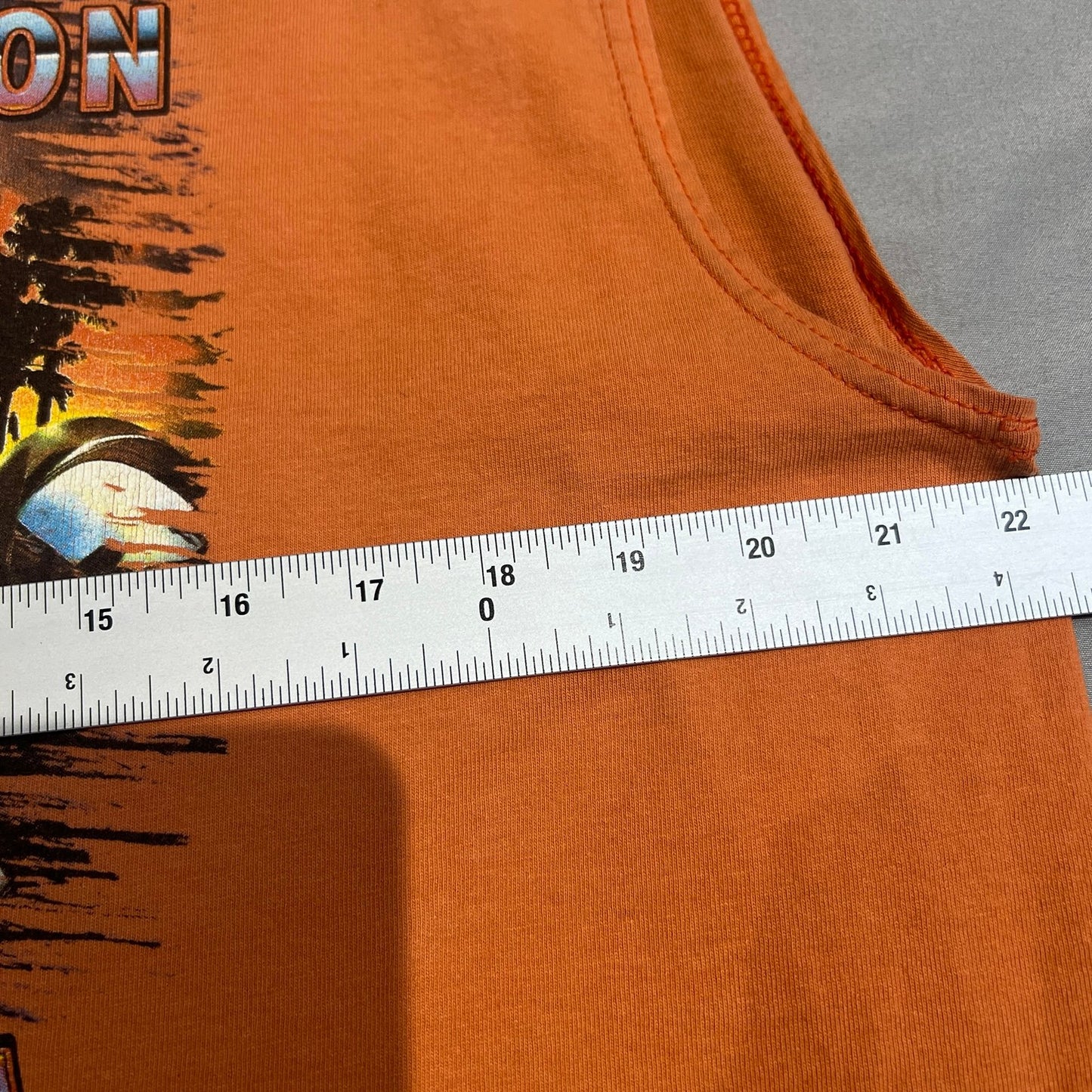 Harley Davidson Sleeveless Tank Top Shirt Mens XL Pocket Orlando Orange