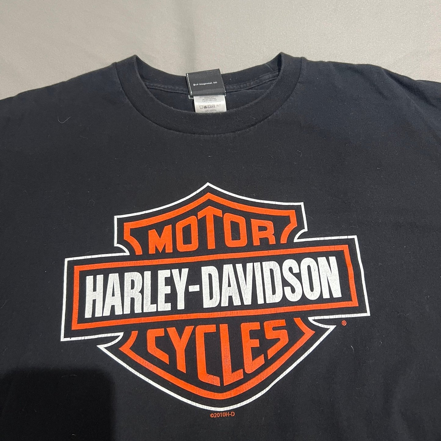 Harley Davidson Paris Shirt Mens 2XL XXL Eiffel Tower Texas State Flag Black