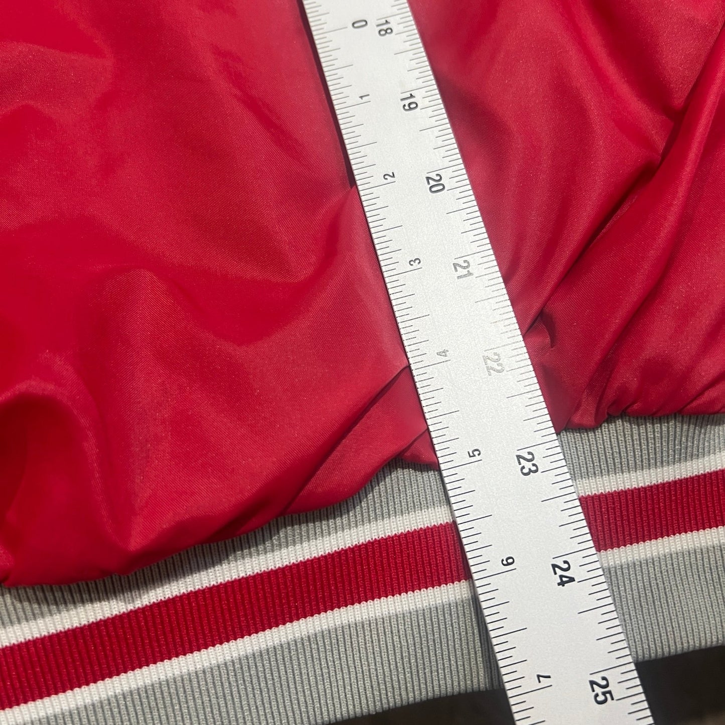 Vintage Russell Athletic Hooded Windbreaker Jacket Mens Medium Red Pullover