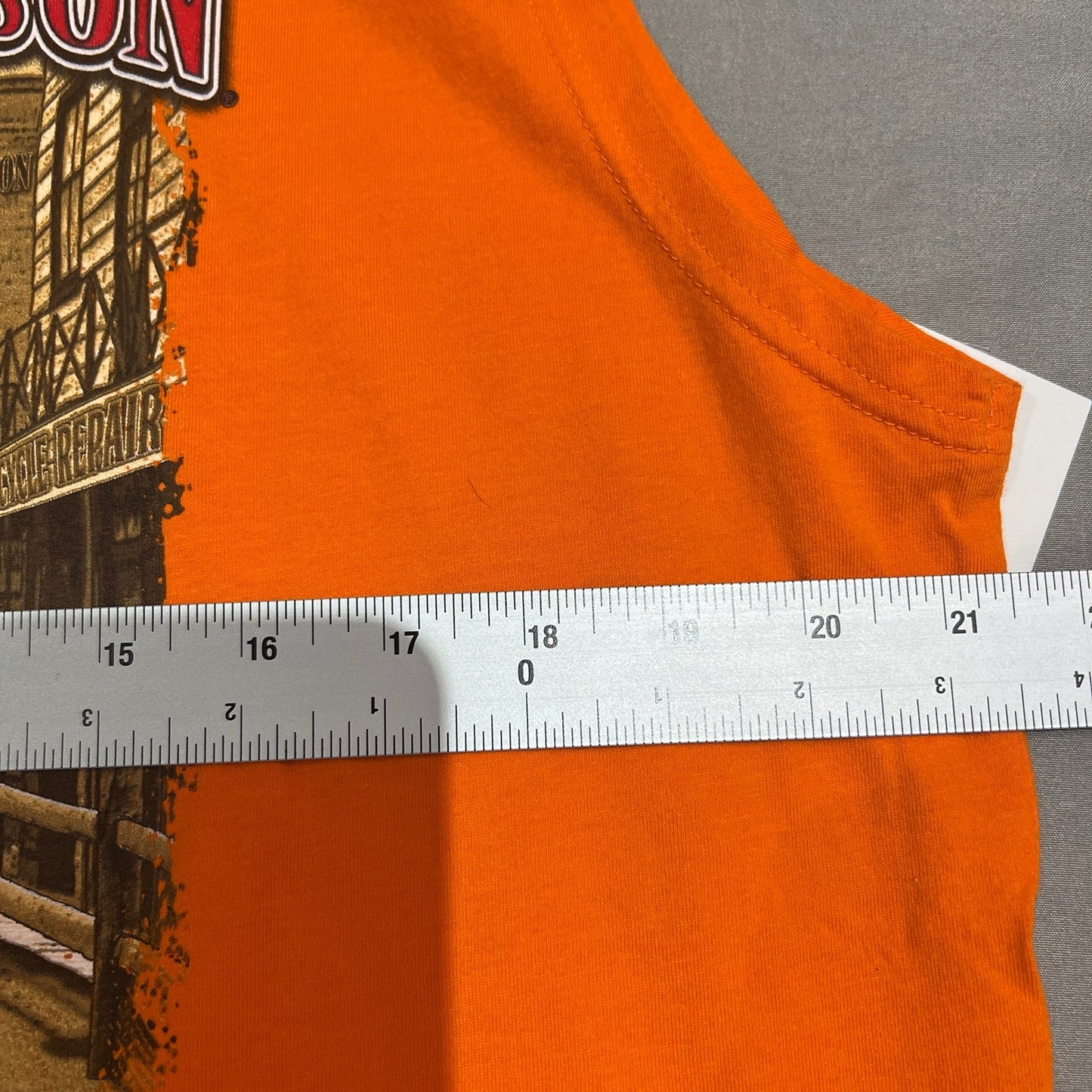 Harley Davidson Sleeveless Tank Top Shirt Womens 2XL XXL Glenwood Springs Orange