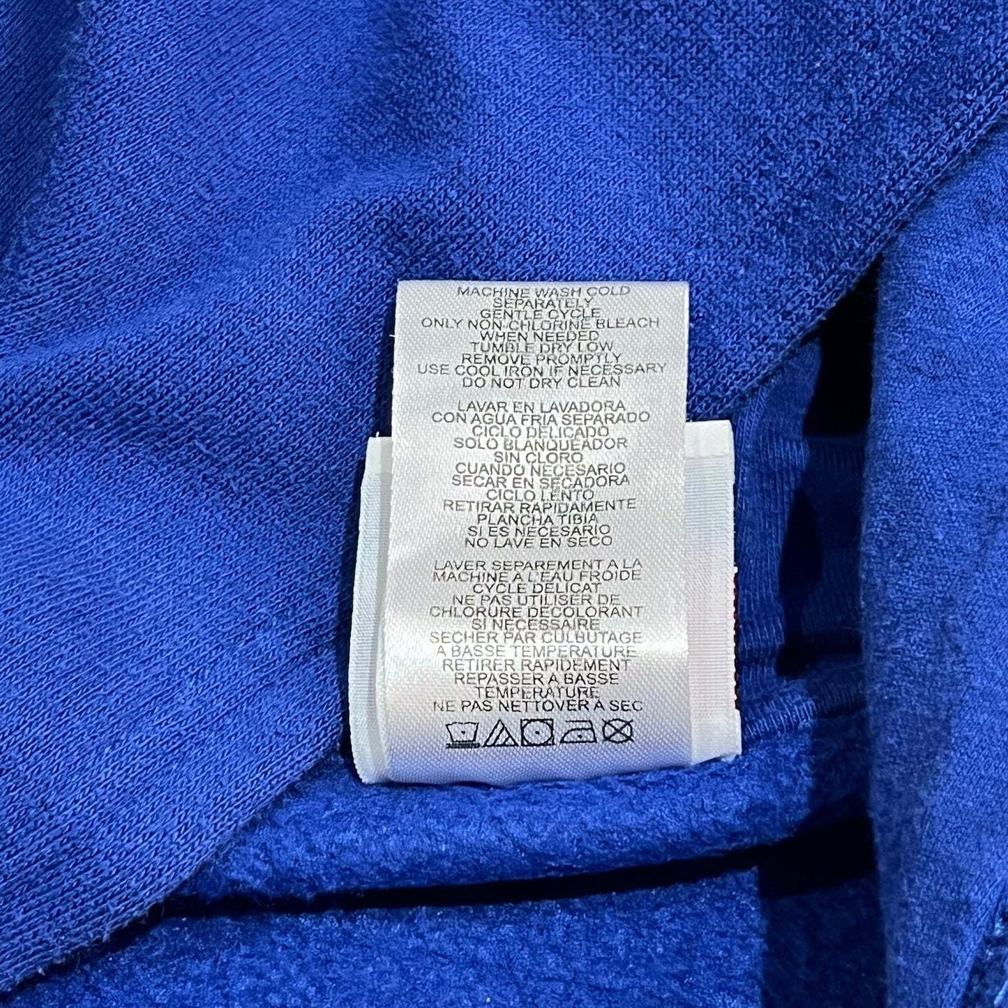 Chicago Cubs Hoodie Womans Large Sweat Shirt Blue MLB Majestic Pullover