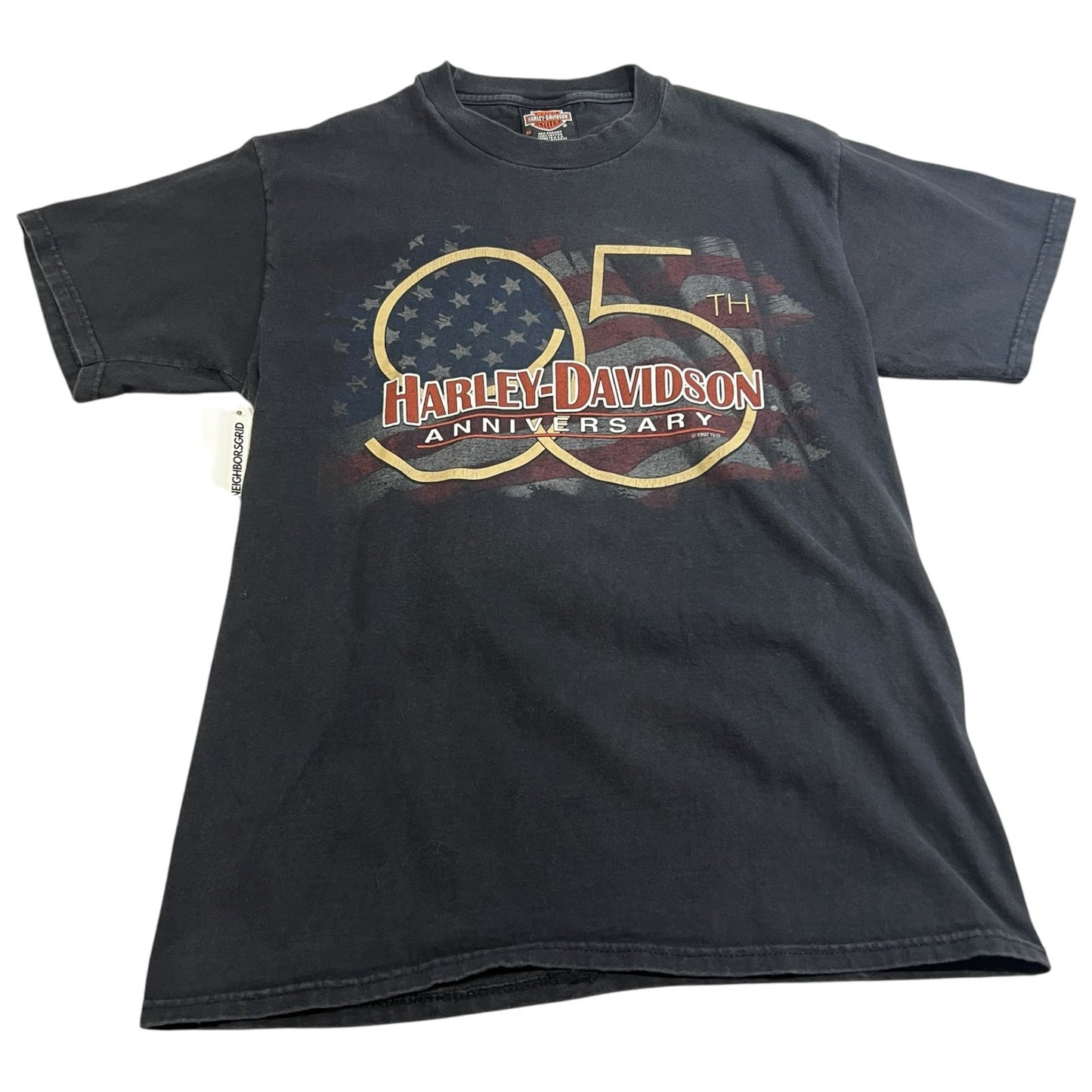 Vintage 90's Harley Davidson 95th Anniversary Shirt Womens Medium Uke's Black