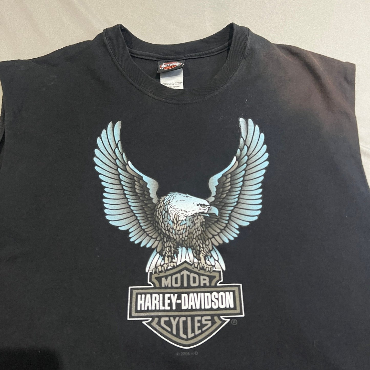 Harley Davidson Palatine Eagle Sleeveless Tank Top Mens XL Black Suburban