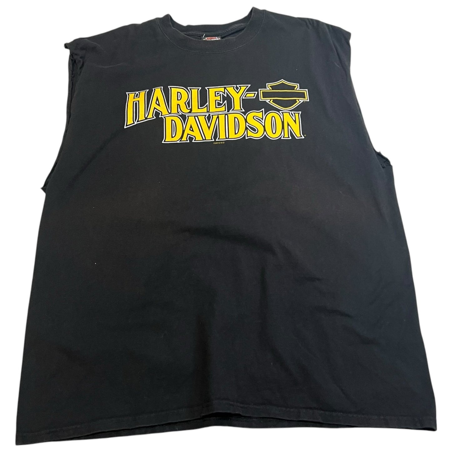 Harley Davidson Des Moines Big Barn Shirt Mens 2XL XXL Sleeveless Tank Top Black