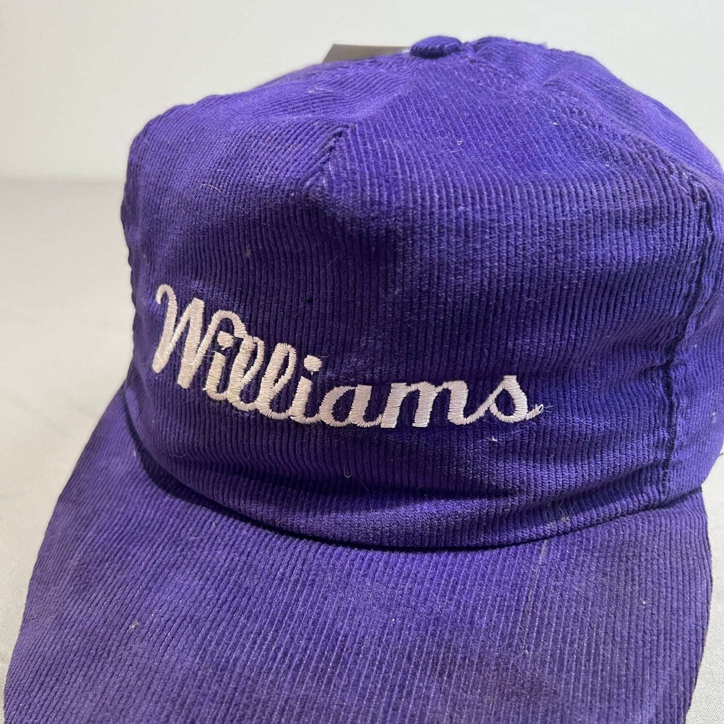 Williams College Corduroy Hat Adjustable Snapback Purple Cap Embroidered