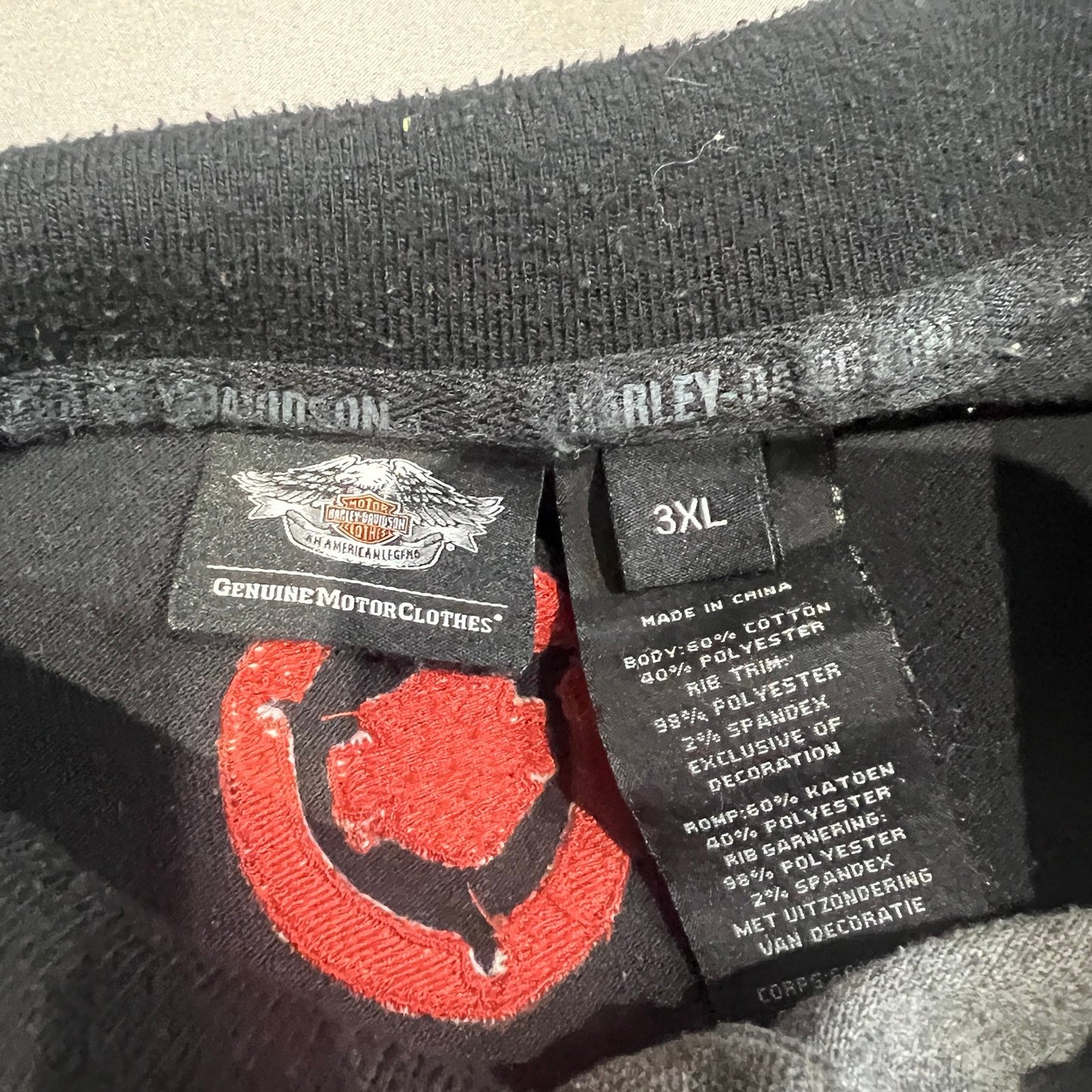 Harley Davidson Polo Shirt Mens 3XL XXXL Collared Gray Motorcycles Short Sleeve