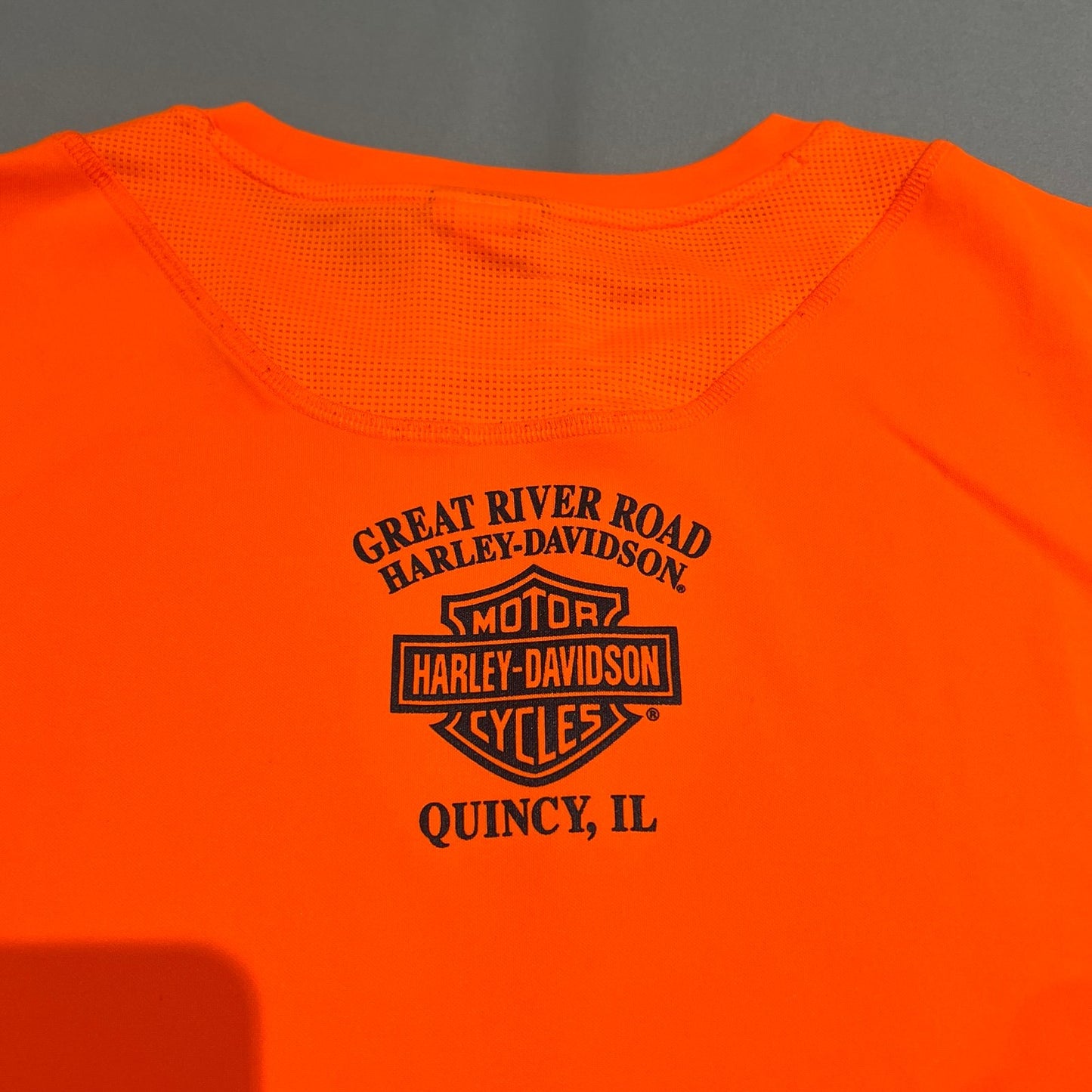 Harley Davidson Sleeveless Tank Top Shirt Womens 2XL XXL Quincy Orange