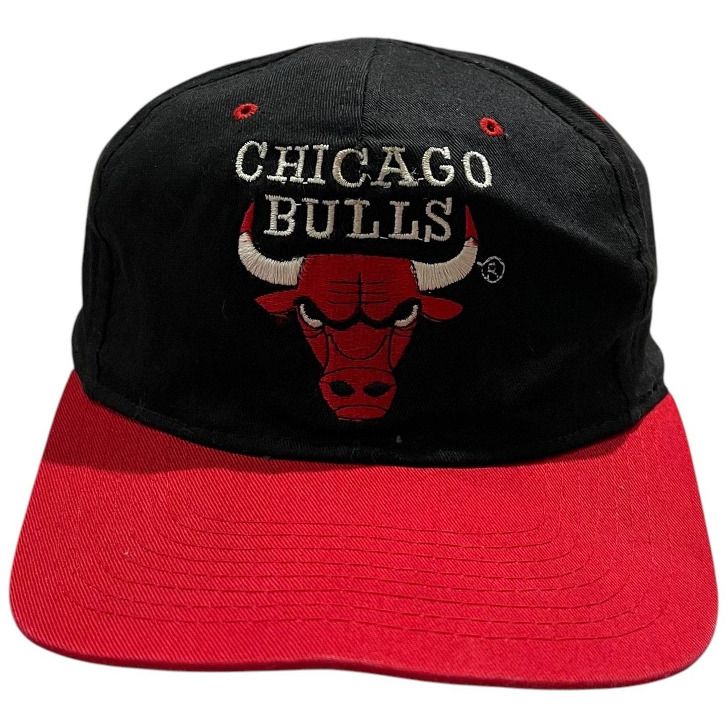 Vintage 90's Chicago Bulls Hat Embroidered Snapback Competitor Black Cap NBA