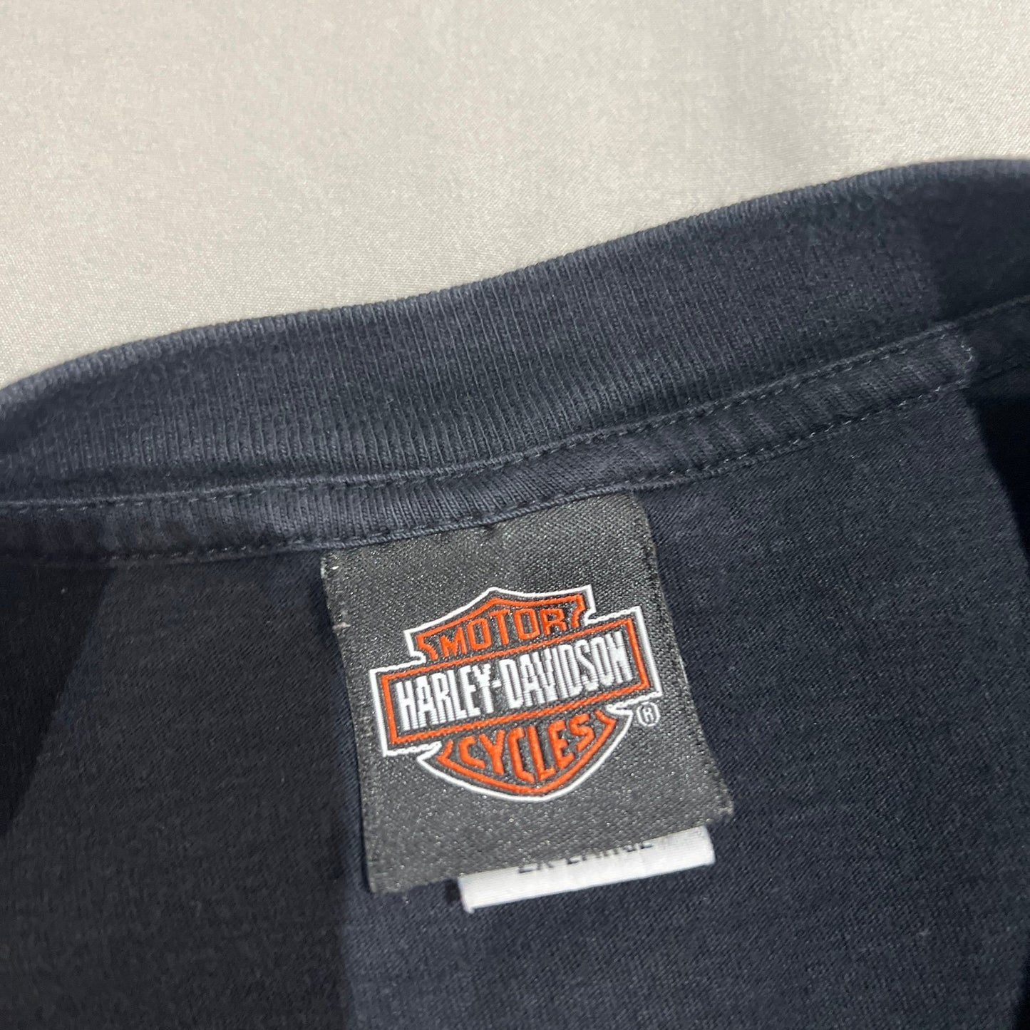 Harley Davidson Thiensville Shirt Mens XXL 2XL American Eagle Black Short Sleeve