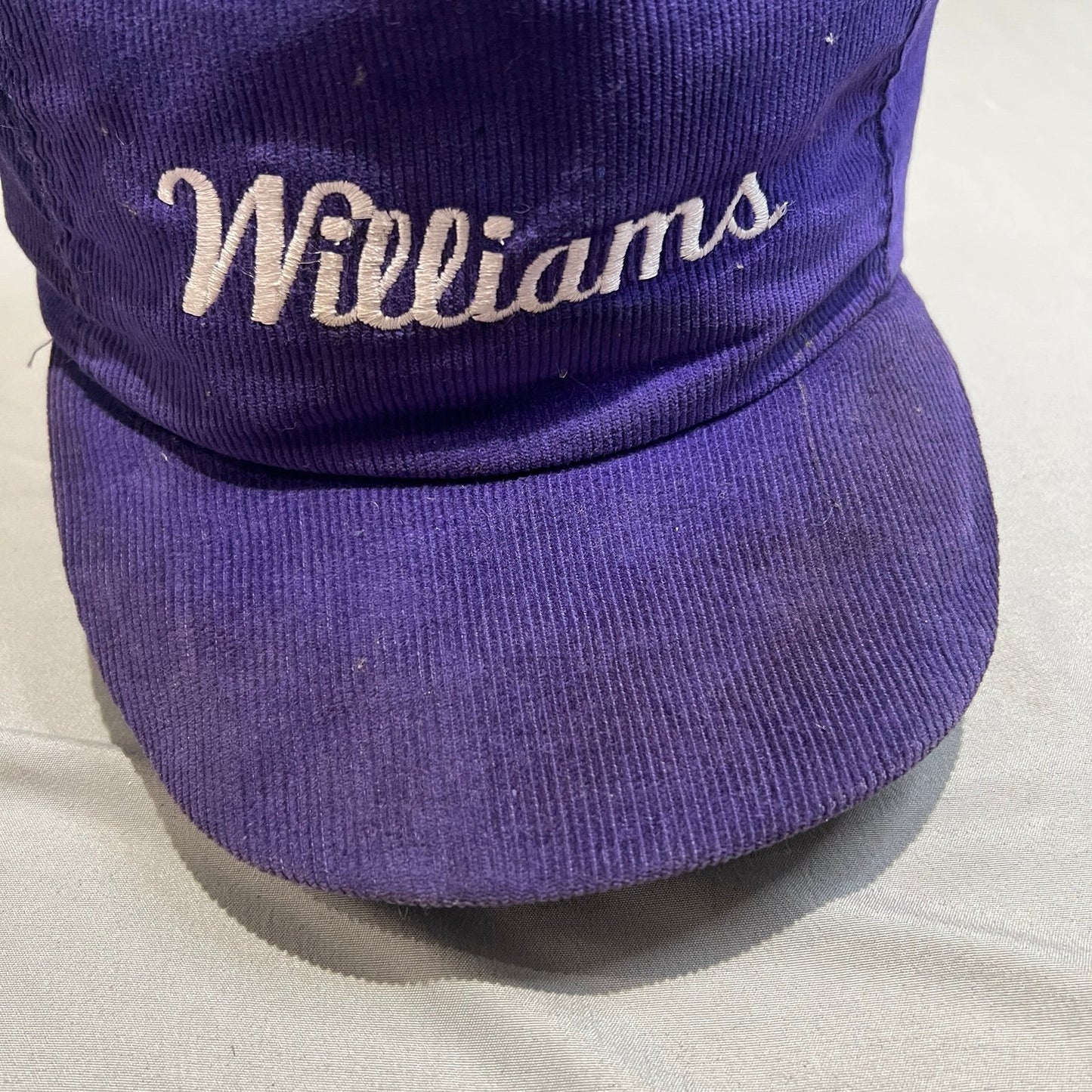 Williams College Corduroy Hat Adjustable Snapback Purple Cap Embroidered