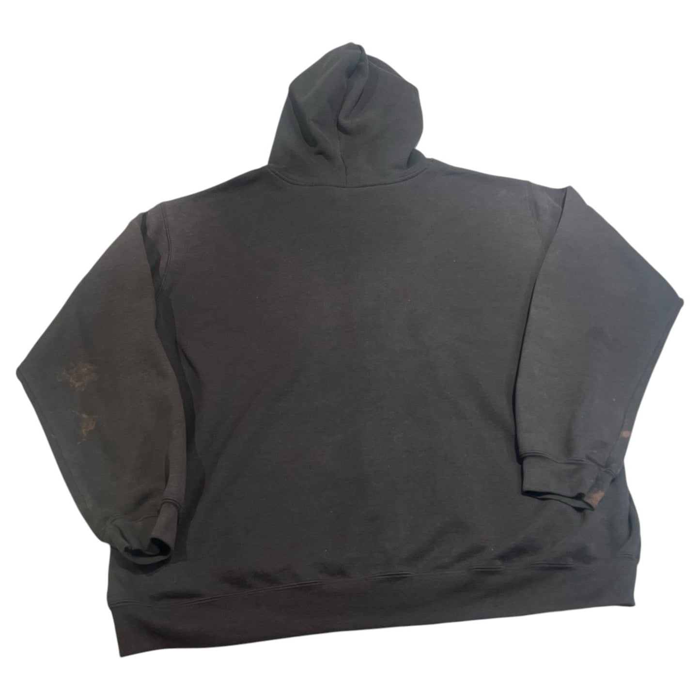 Carhartt Full Zip Hooded Sweatshirt Mens 2XL XXL Workwear Black Distressed
