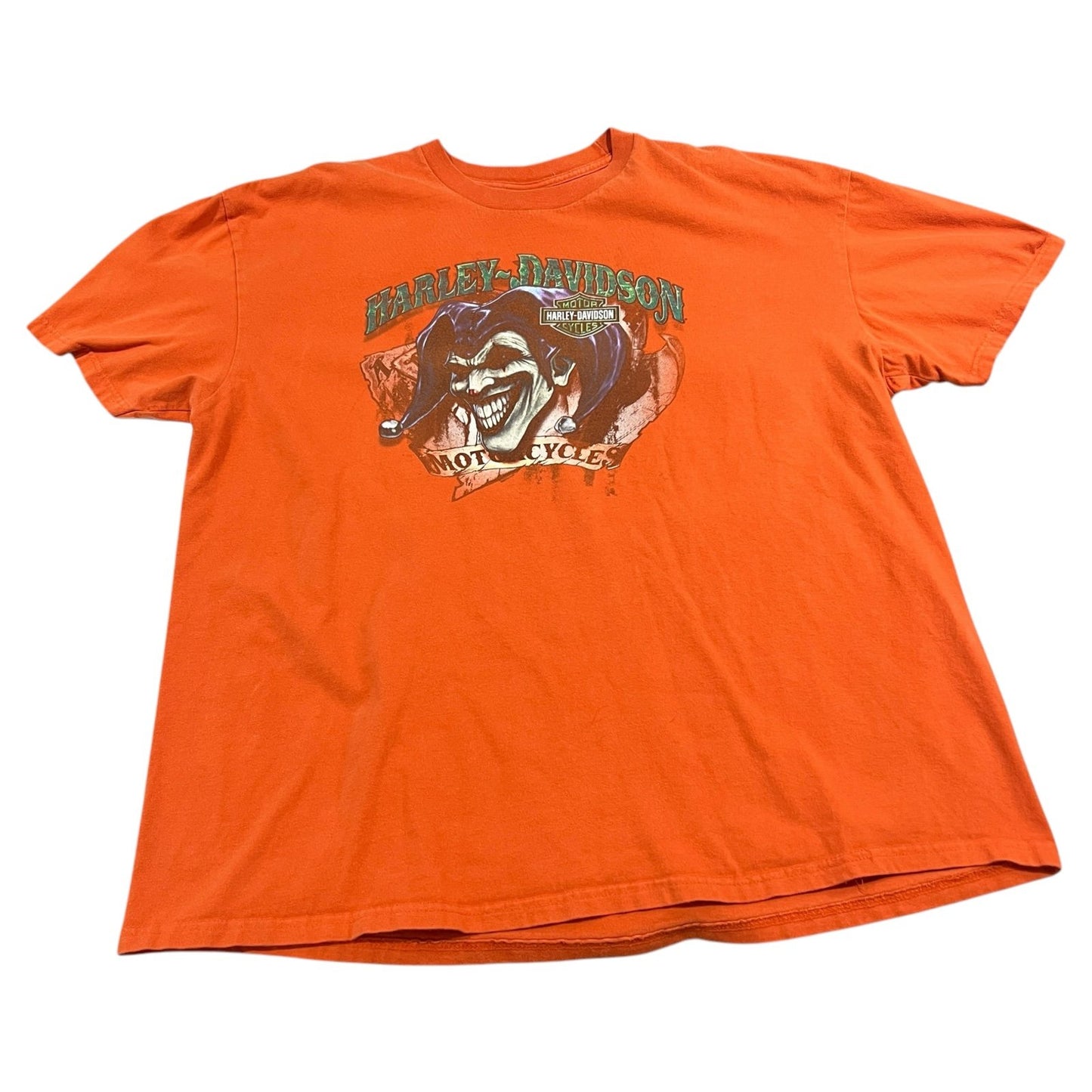 Harley Davidson Corinth Texas American Eagle Shirt Mens 2XL XXL Clown Orange