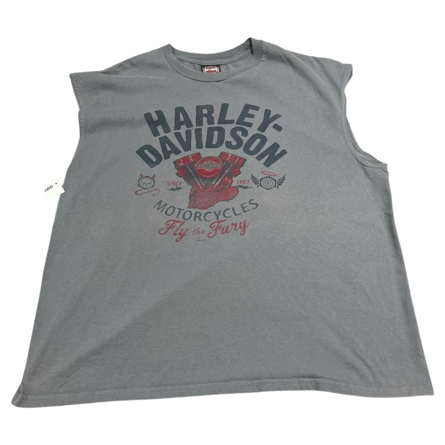 Harley Davidson Sleeveless Tank Top Shirt Mens 2XL XXL Junction City Gray