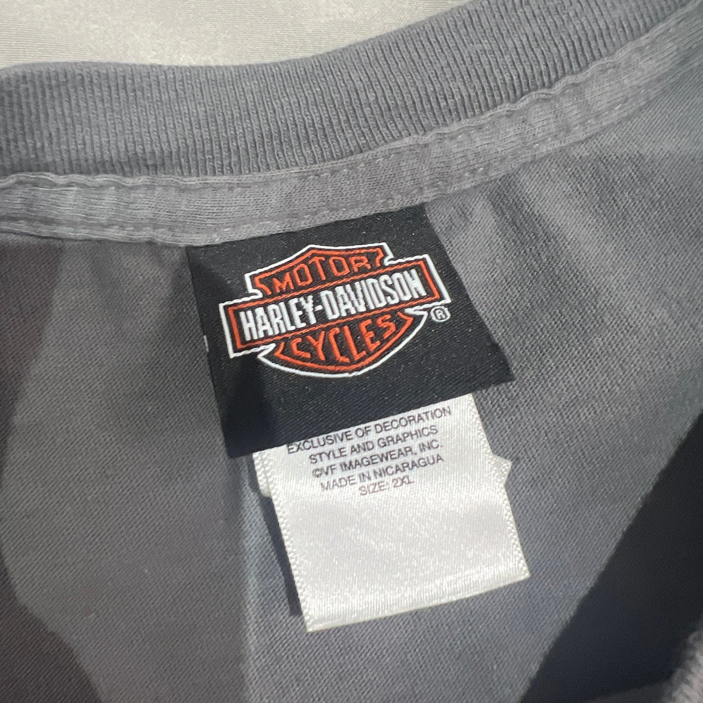 Harley Davidson Sleeveless Tank Top Shirt Mens 2XL XXL Junction City Gray
