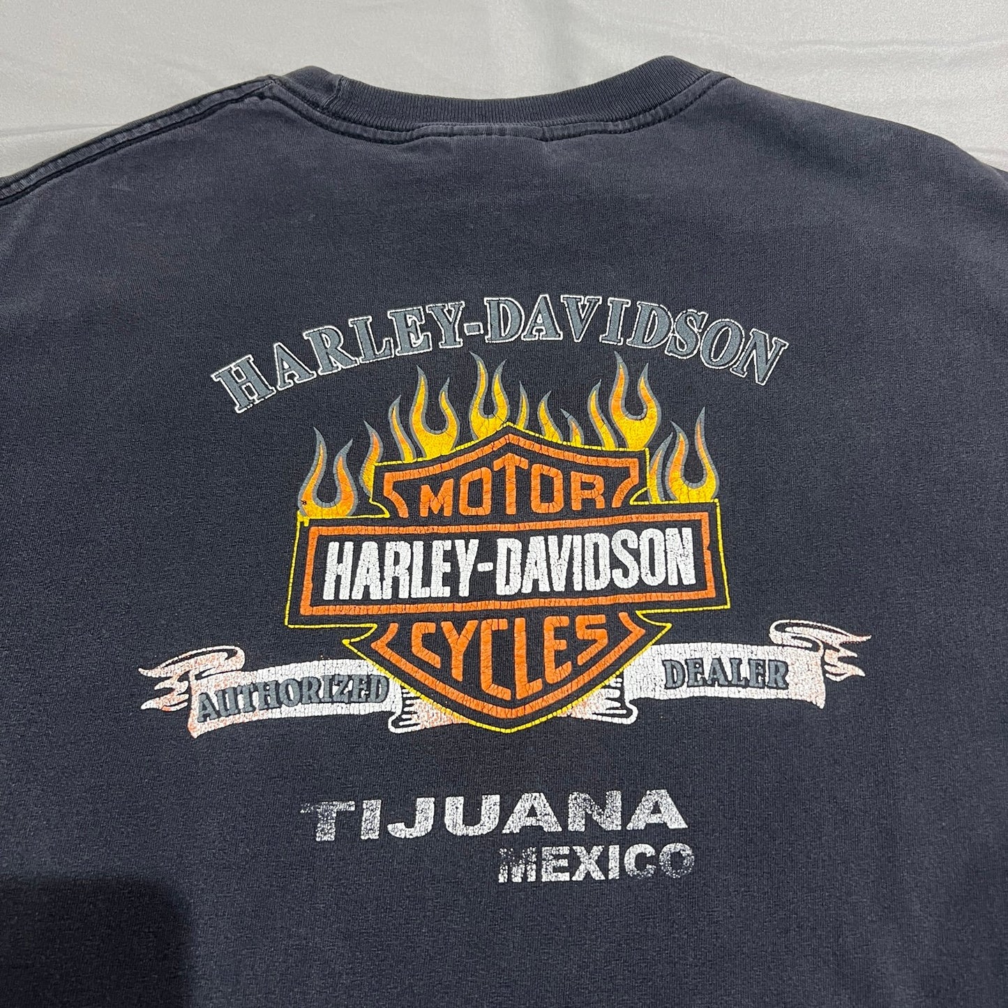 Harley Davidson Tijuana Mexico Shirt Mens Large Authorized Dealer Black