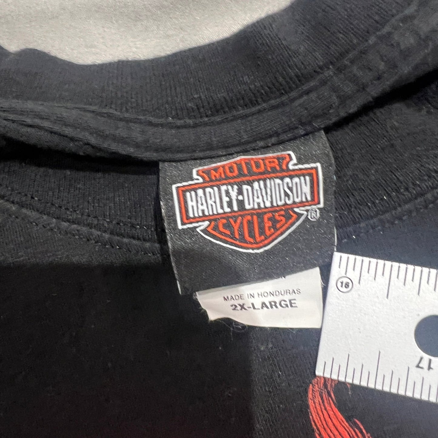 Harley Davidson Branford Shirt Mens 2XL XXL Clown Eagle Black Short Sleeve