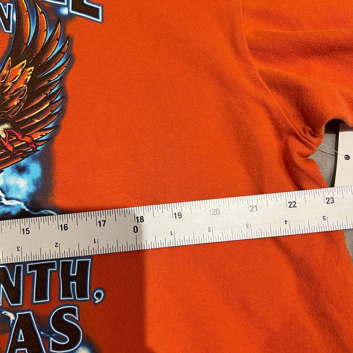 Harley Davidson Corinth Texas American Eagle Shirt Mens 2XL XXL Clown Orange