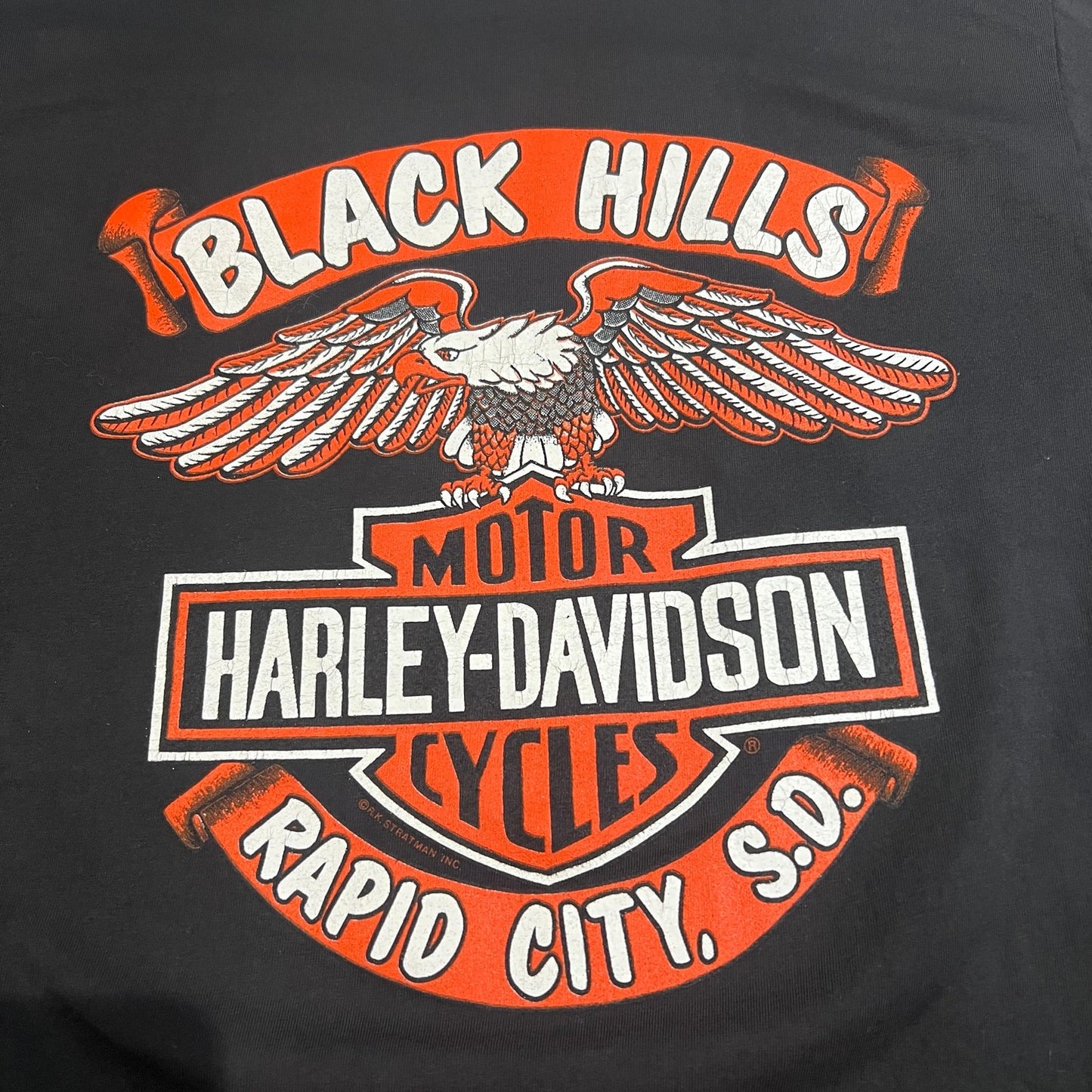 Vintage 90's Harley Davidson Black Hills Rally Womens Large Black Shirt Sturgis