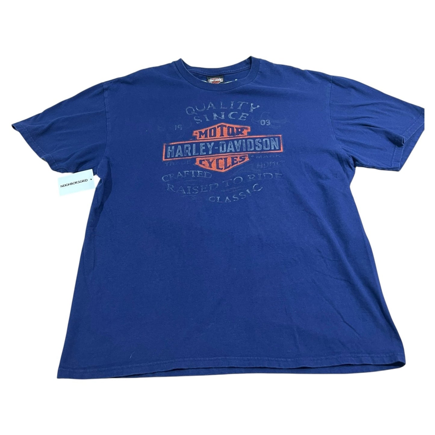 Harley Davidson Shirt Womens 2XL XXL Thunder Mountain Blue Loveland