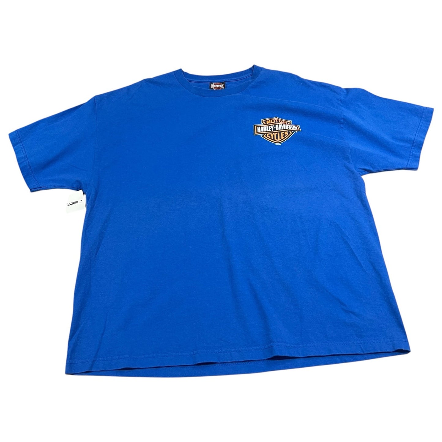 Harley Davidson Shirt Mens 2XL XXL Thunder Of The 1000 Islands Blue Adams Center