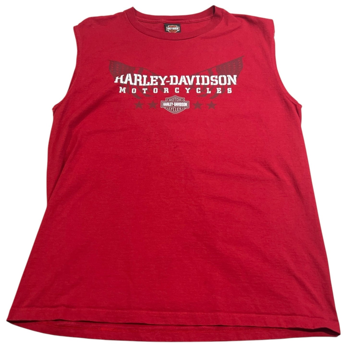 Harley Davidson Hal's New Berlin Sleeveless Tank Top Shirt Mens XL Red