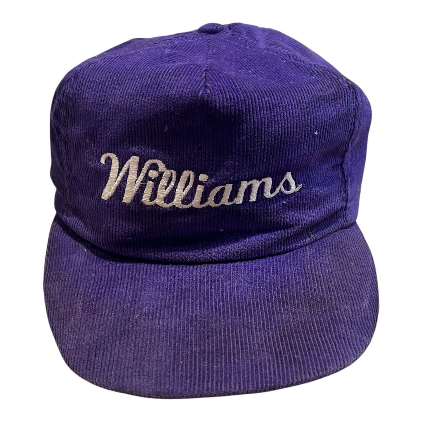 Williams College Corduroy Hat Adjustable Snapback Purple Cap Embroidered