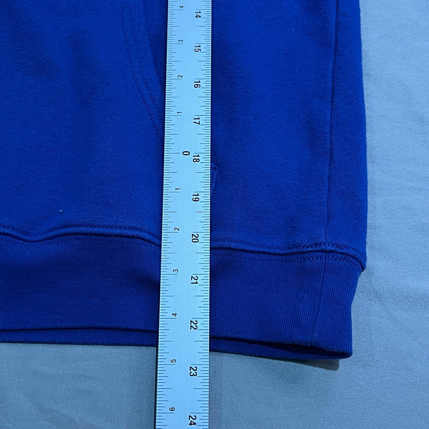 Chicago Cubs Hoodie Womans Large Sweat Shirt Blue MLB Majestic Pullover
