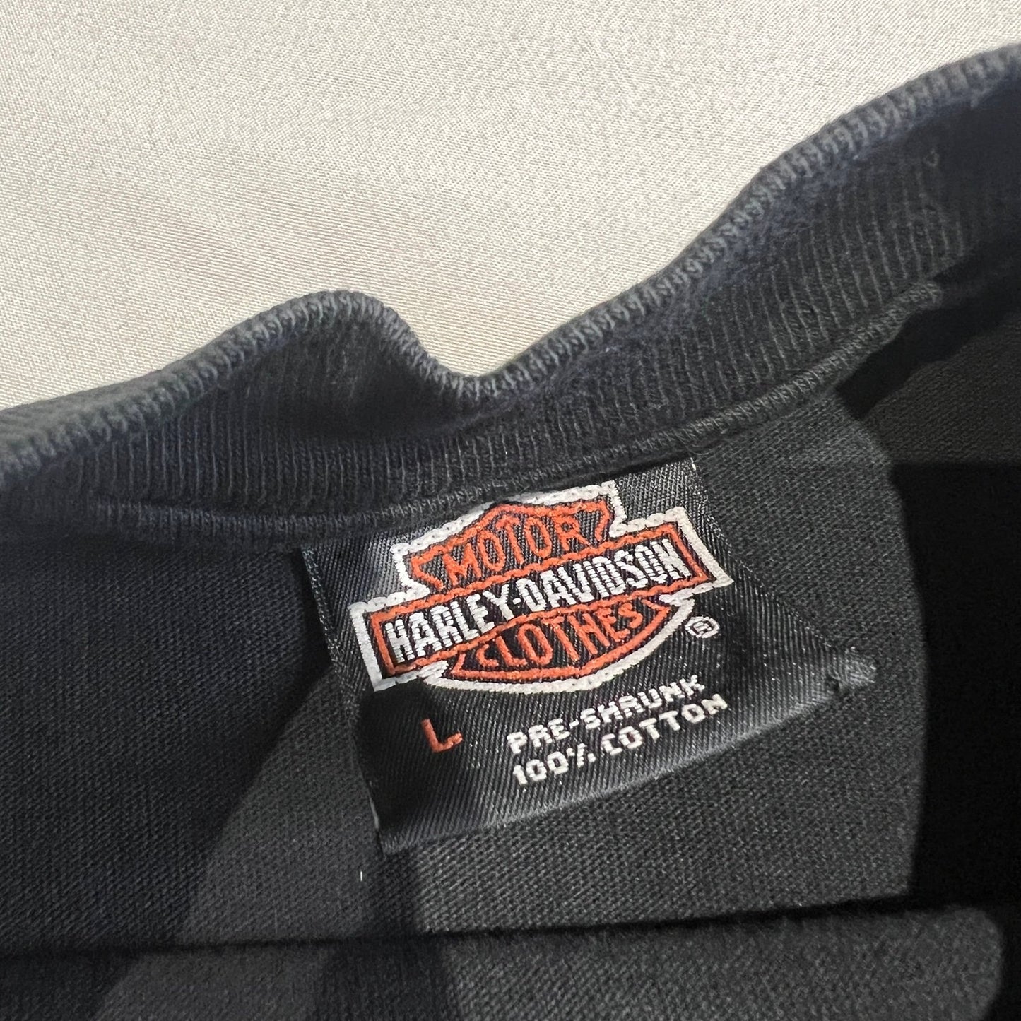 Vintage 90's Harley Davidson Black Hills Rally Womens Large Black Shirt Sturgis