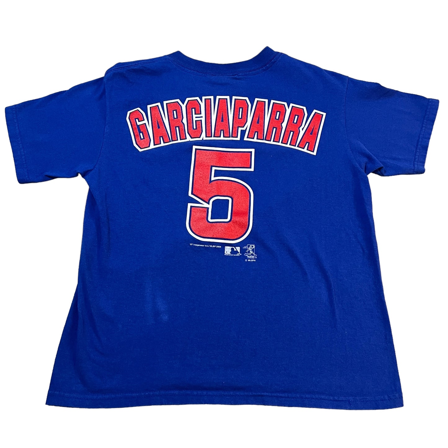 Vintage Chicago Cubs Nomar Garciaparra Shirt Jersey Kids Youth Medium 2004 Blue