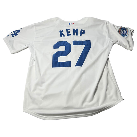 Matt Kemp LA Dodgers Jersey Mens 56 Majestic MLB #27 1st World Championship