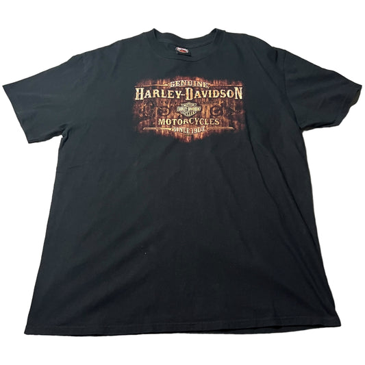 Harley Davidson Shirt Mens 2XL XXL Short Sleeve Black Motorcycle Biker