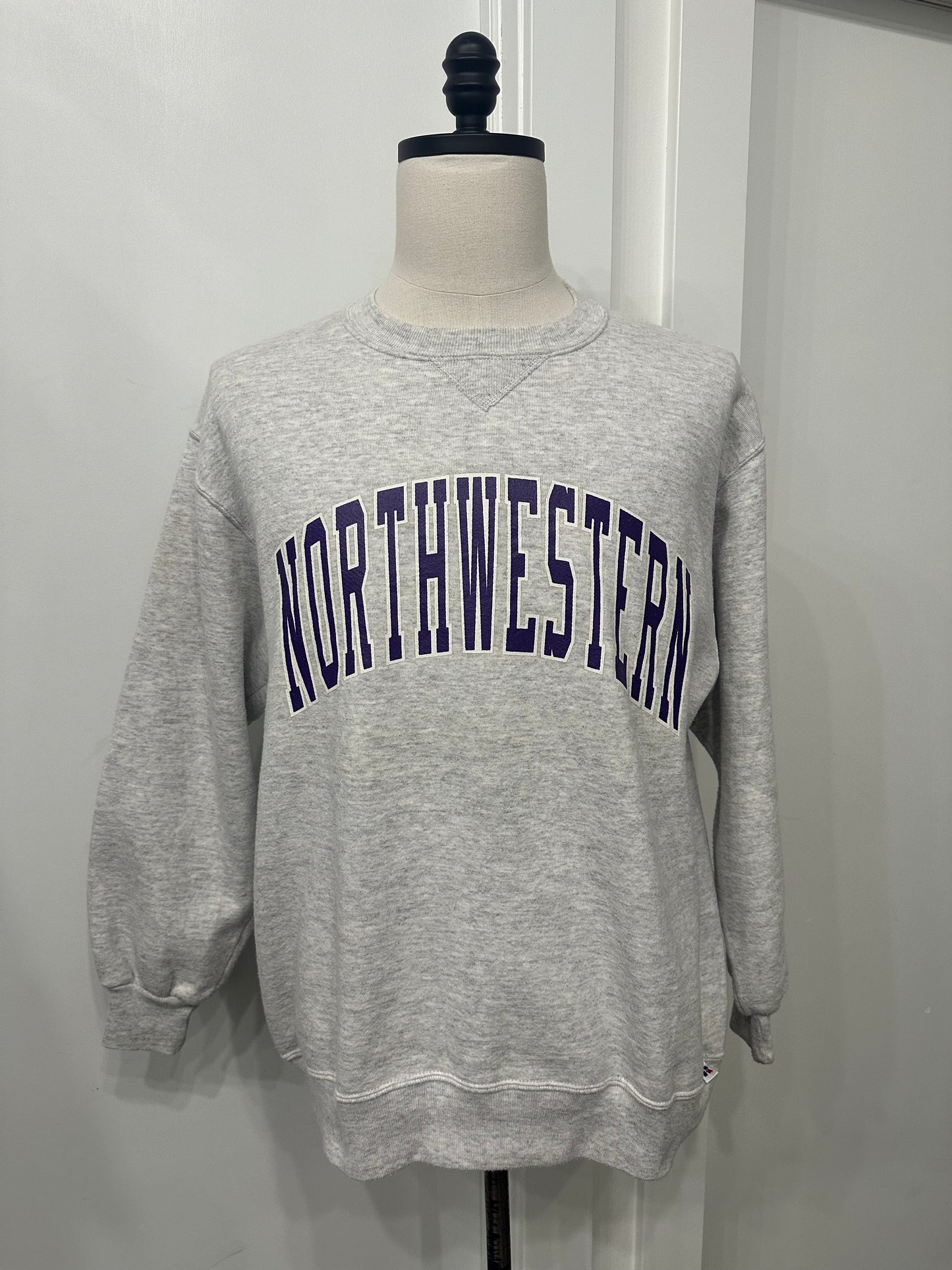 (Mens XL) 90s Northwestern Spell-Out Sweater 007