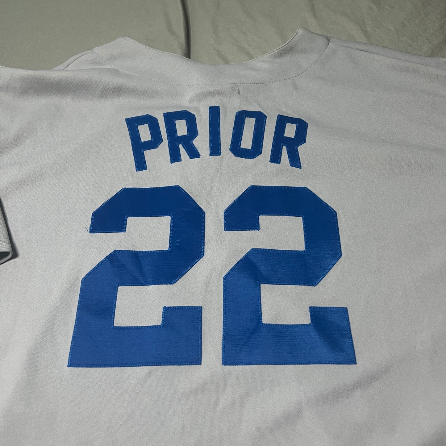 Mark Prior Jersey Chicago Cubs Mens 4XL XXXXL #22 Stitch Sewn Gray MLB