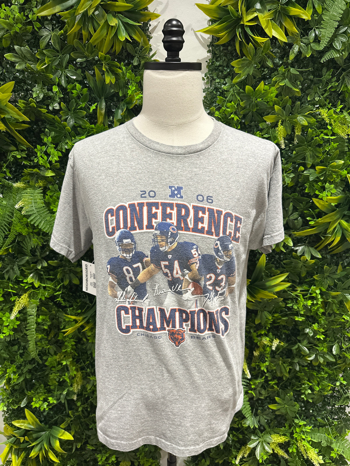 (Mens Large) 2006 Chicago Bears Conference Champs Gray Shirt 007