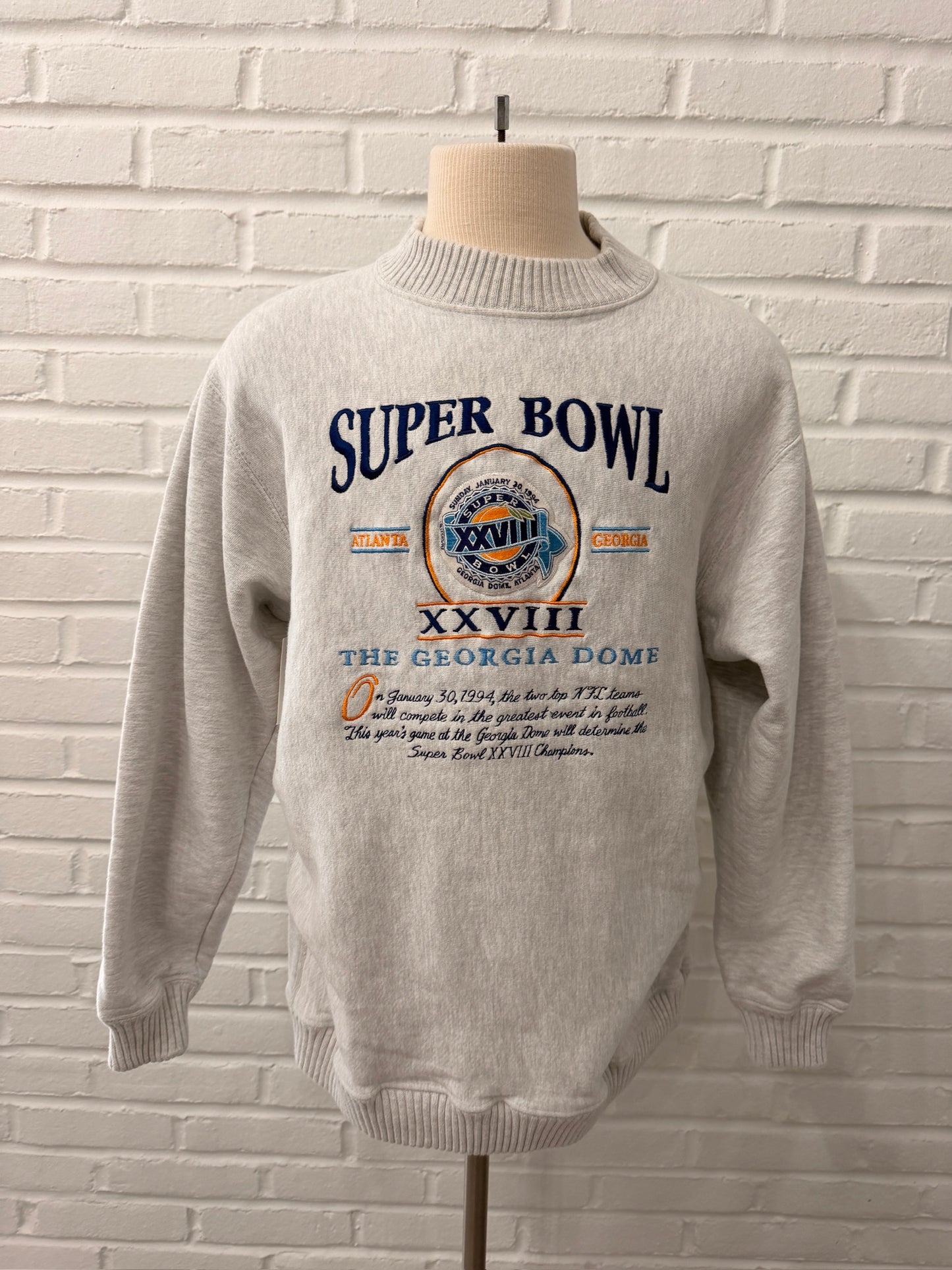 (Mens Medium) 1993 Superbowl Cowboys vs Bills Crewneck Sweater