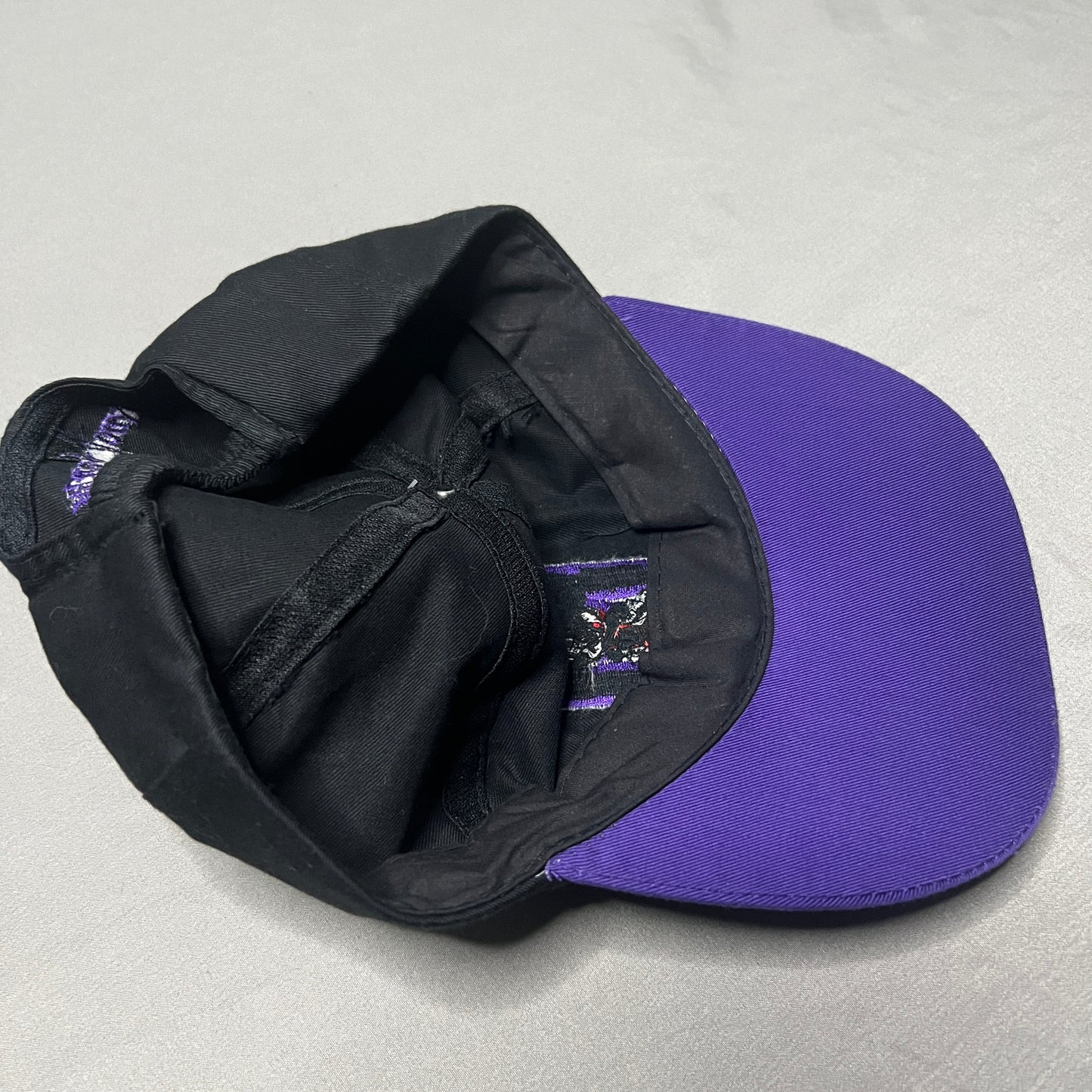 Vintage Mickey Mouse Disney Hat Black Purple Adult One Size Adjustable