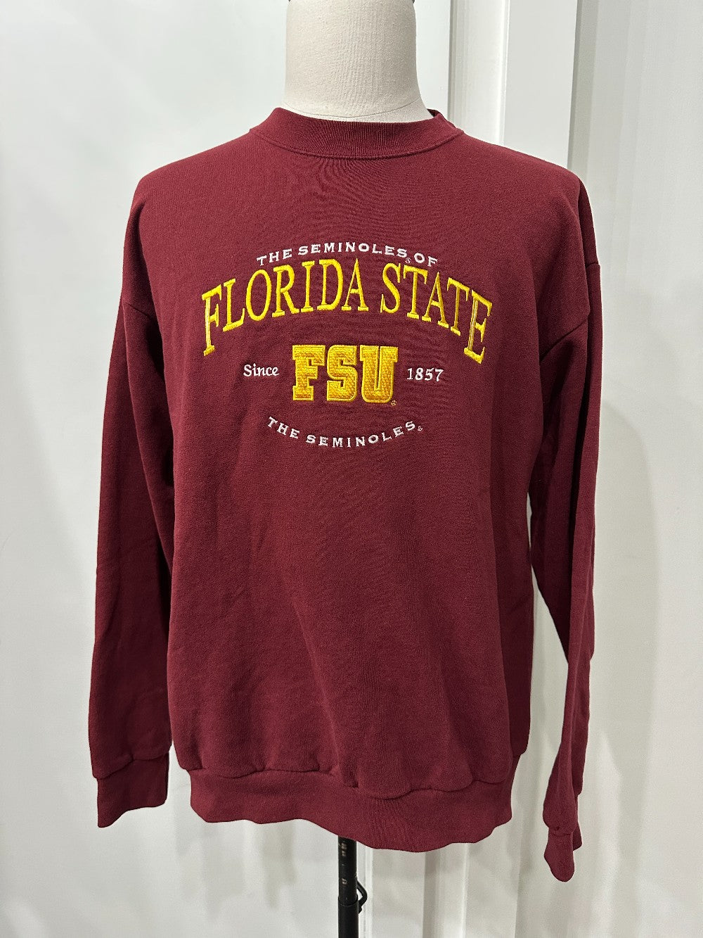 (Mens Large) 90s Florida State University Crewneck Sweater|2285