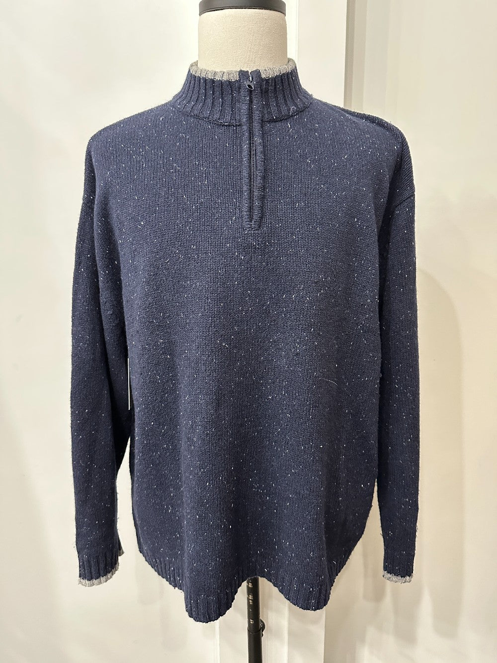 (Mens XXL) Woolrich Navy blue 1/4 Zip Sweater|2821